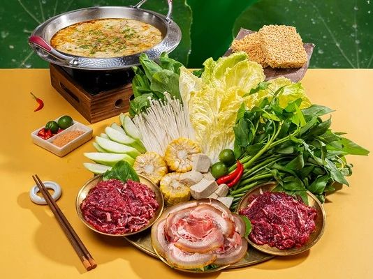 Lẩu Riêu Cua Bò Tươi Đặc Biệt – Bò Tơ Quán Mộc